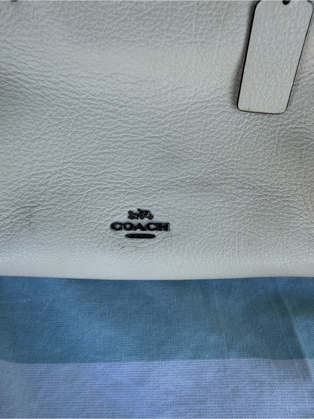 Coach Chalk Pebbled Leather Satchel with Removable Strap - Picture 5 of 17